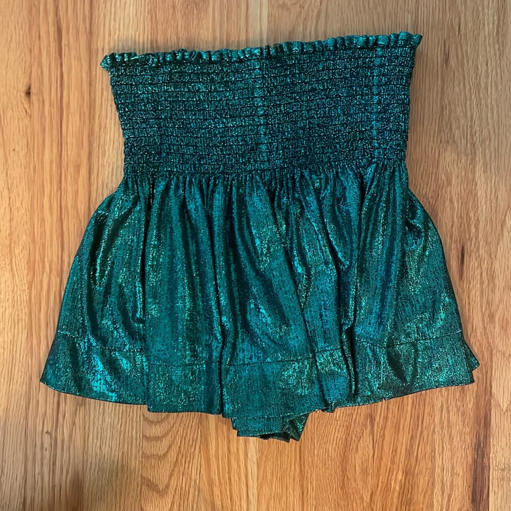 Queen of Sparkles Emerald Green Swing Shorts